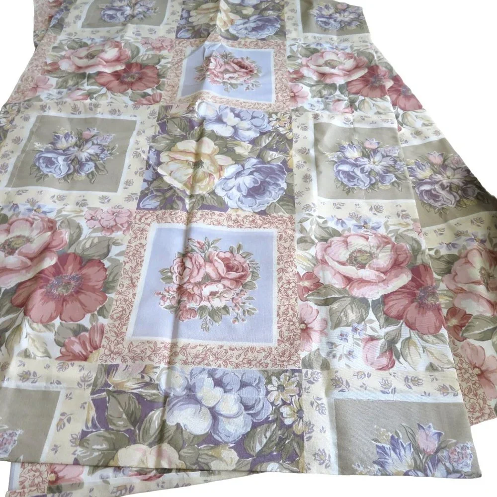 Vintage 80s King Size Set Bed Skirt 2 Shams Floral Cottage Country USA Made NEW